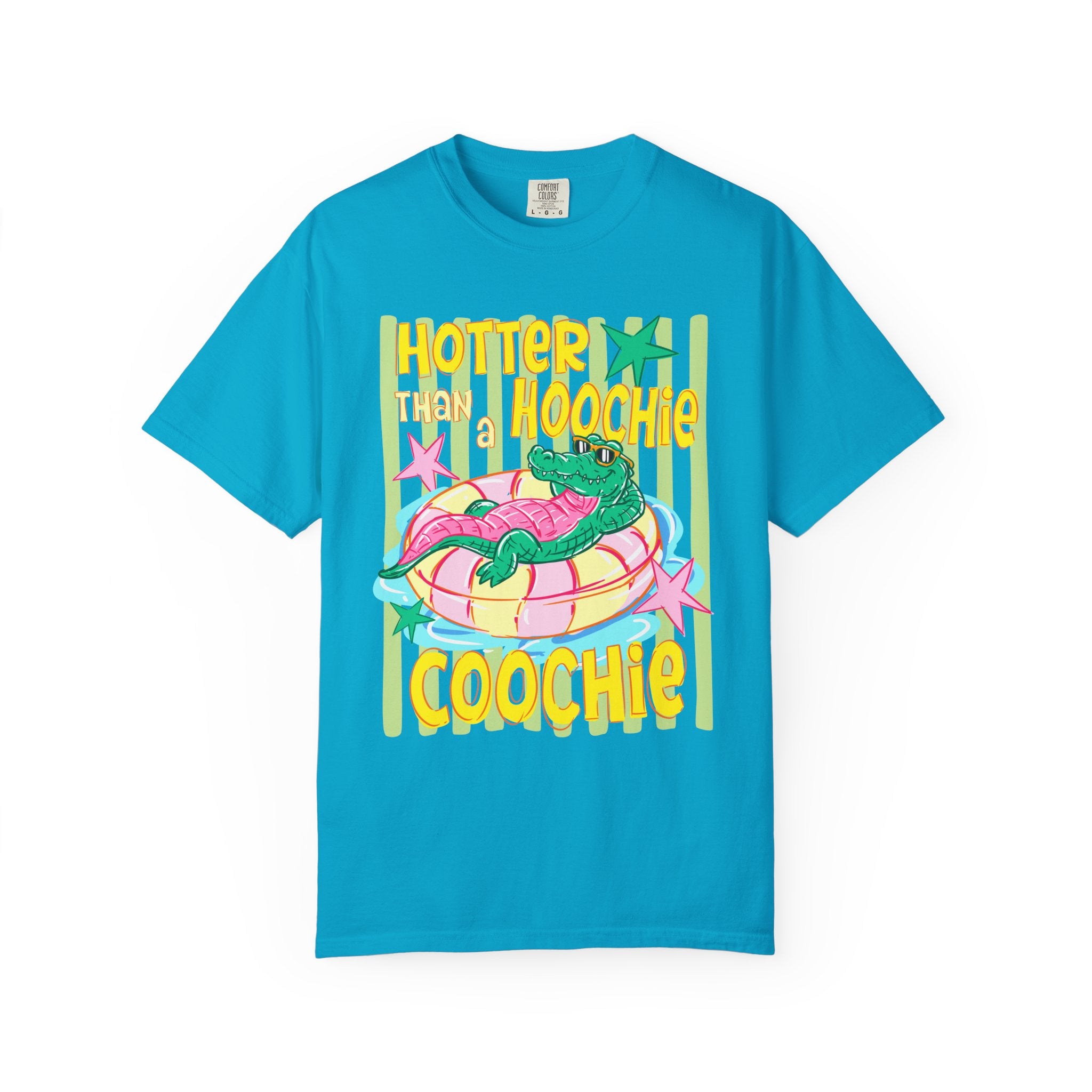 "Hotter Than A Hoochie Coochie" Retro Alligator Graphic Tee