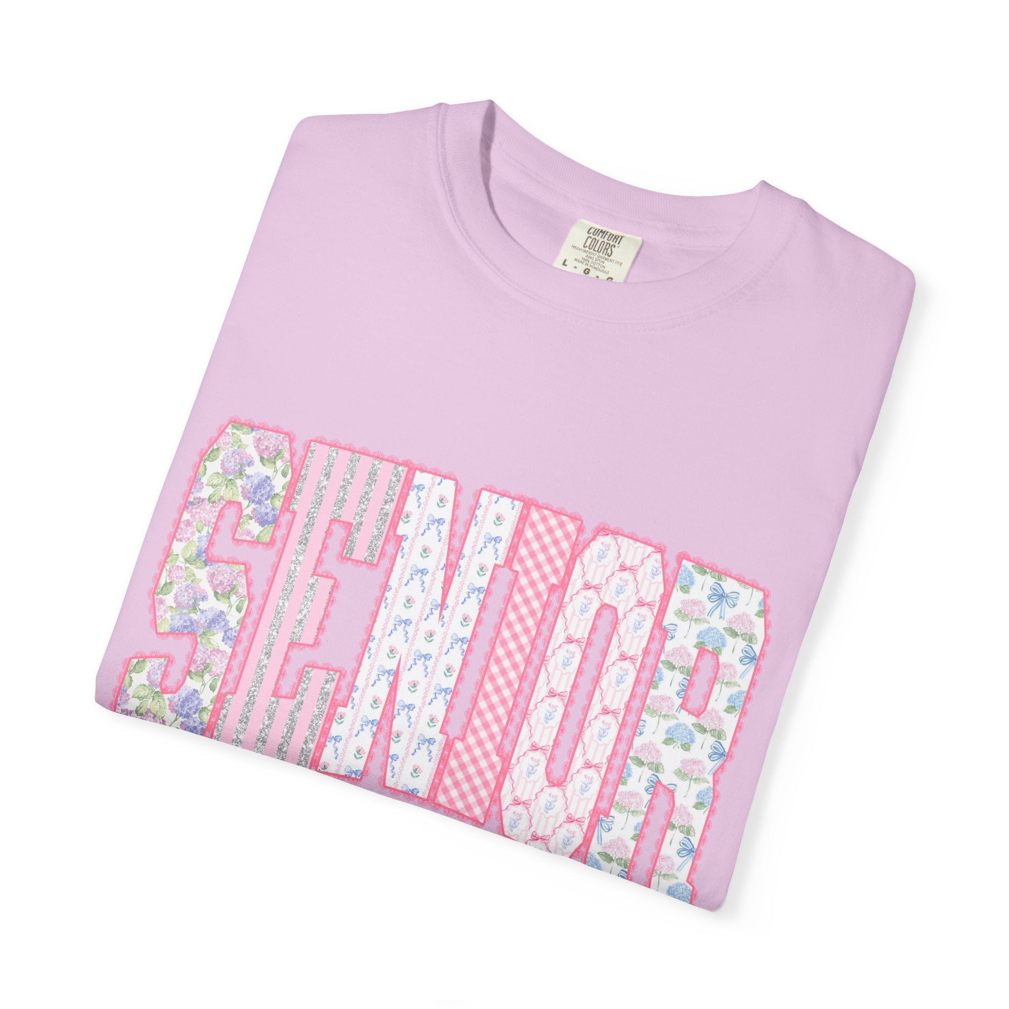 Senior 2024 Floral Patchwork T-Shirt