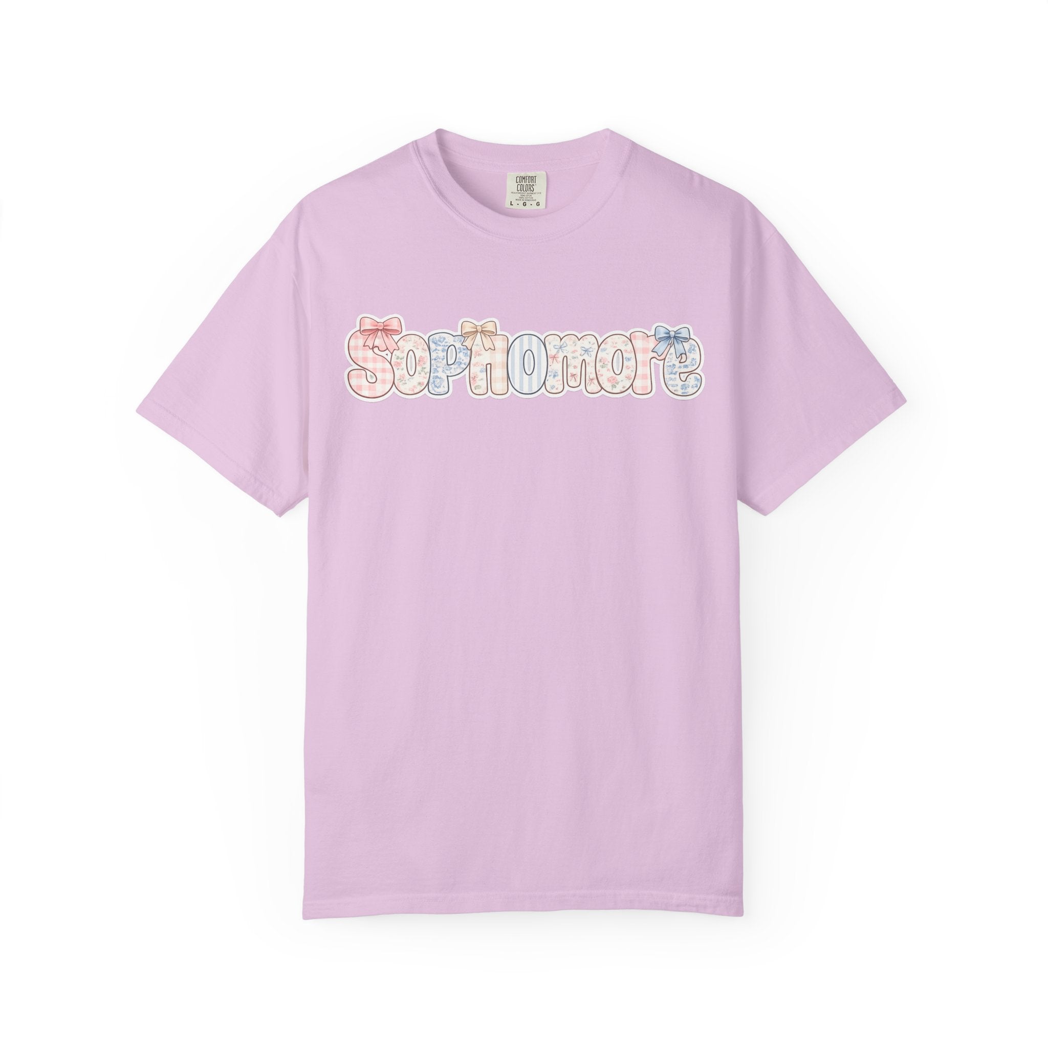 Sophomore Floral Graphic T-Shirt — Back-to-School College Crew Tee