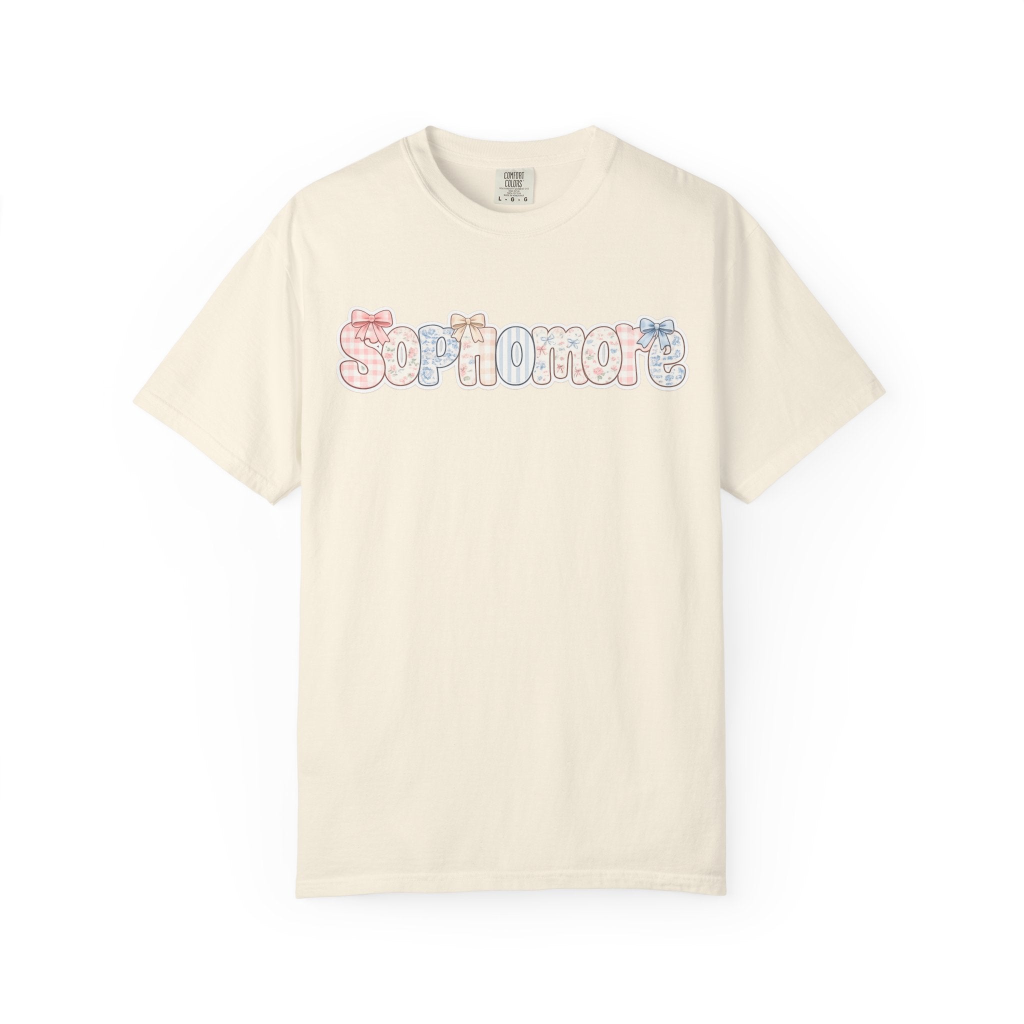 Sophomore Floral Graphic T-Shirt — Back-to-School College Crew Tee