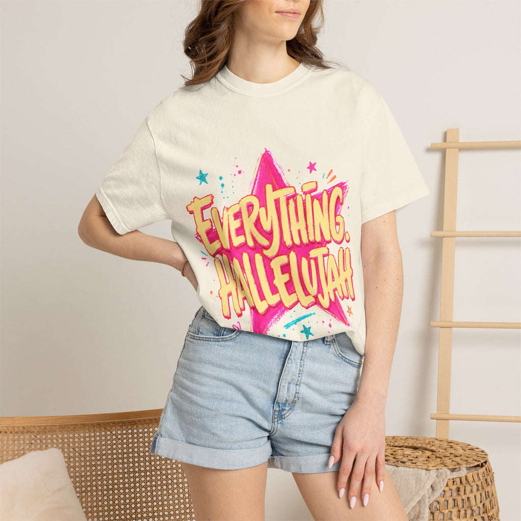 Everything Hallelujah T-Shirt — Retro Star Graphic Christian Tee