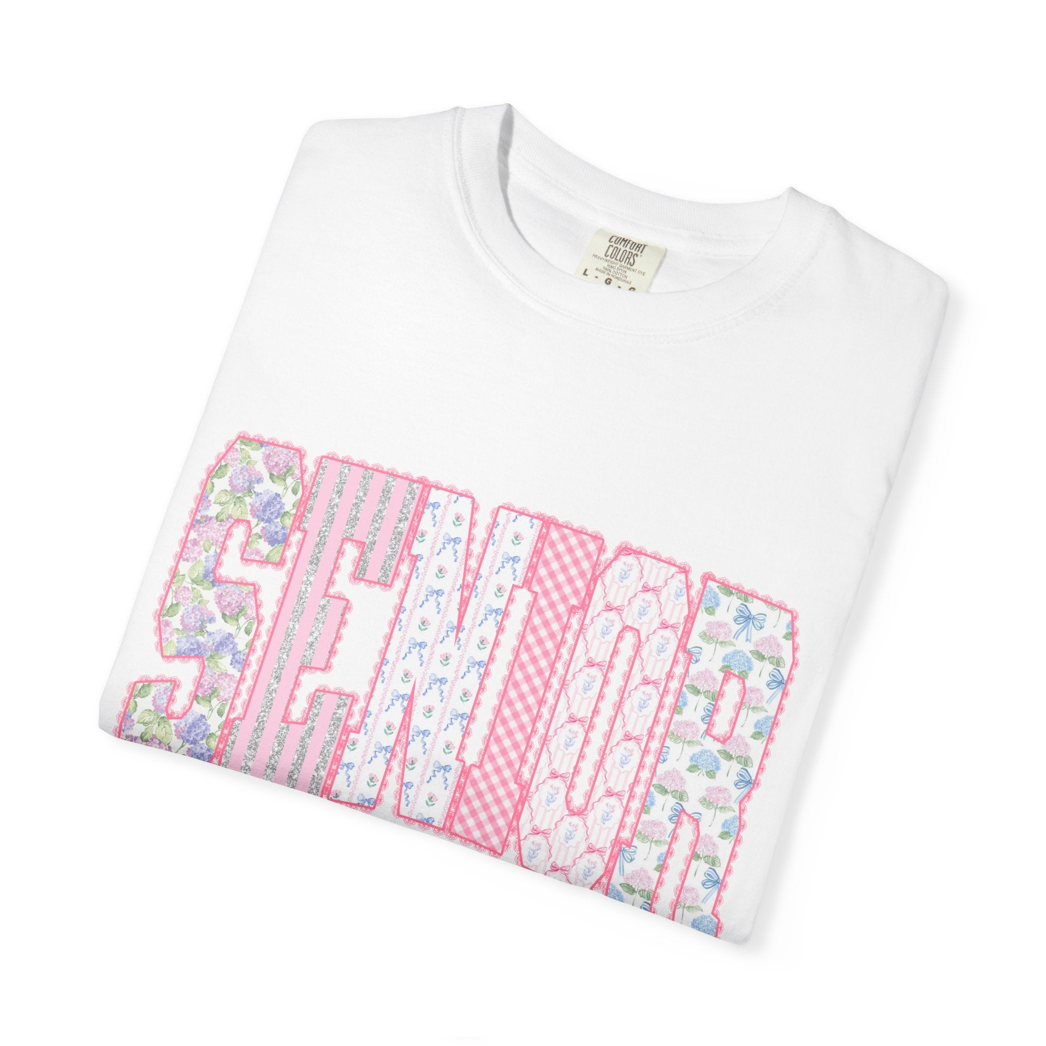 Senior 2024 Floral Patchwork T-Shirt