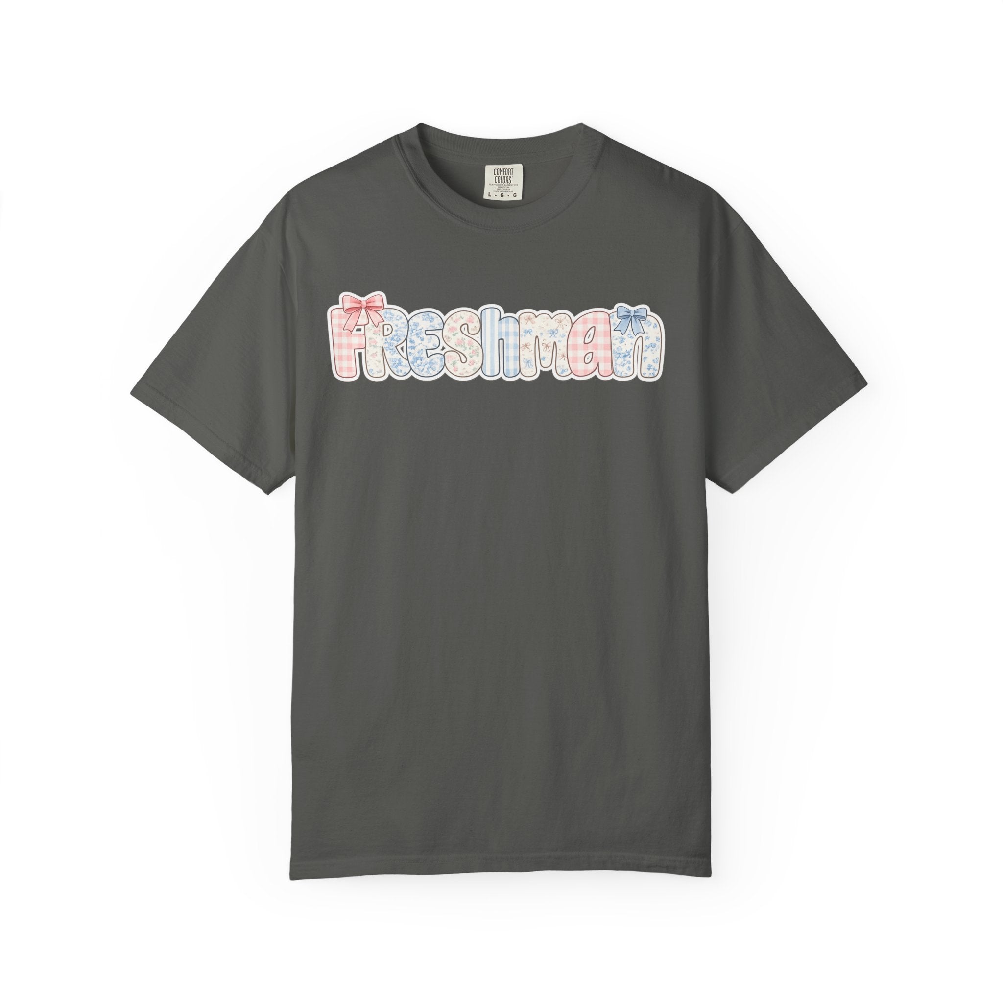 Freshman Floral Graphic T-Shirt — Back-to-School College Crew Tee