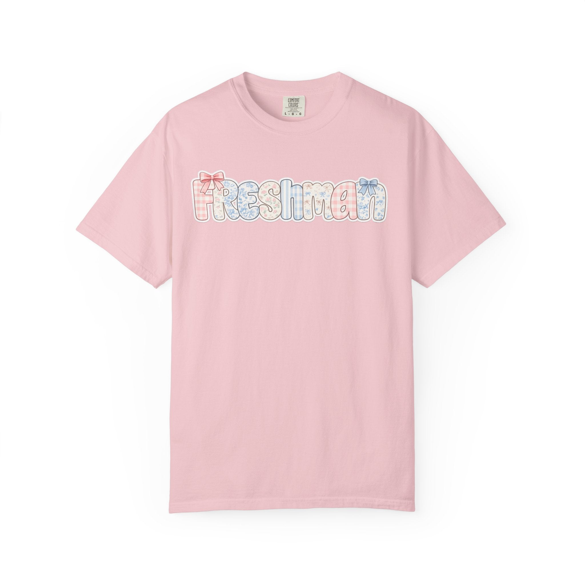 Freshman Floral Graphic T-Shirt — Back-to-School College Crew Tee
