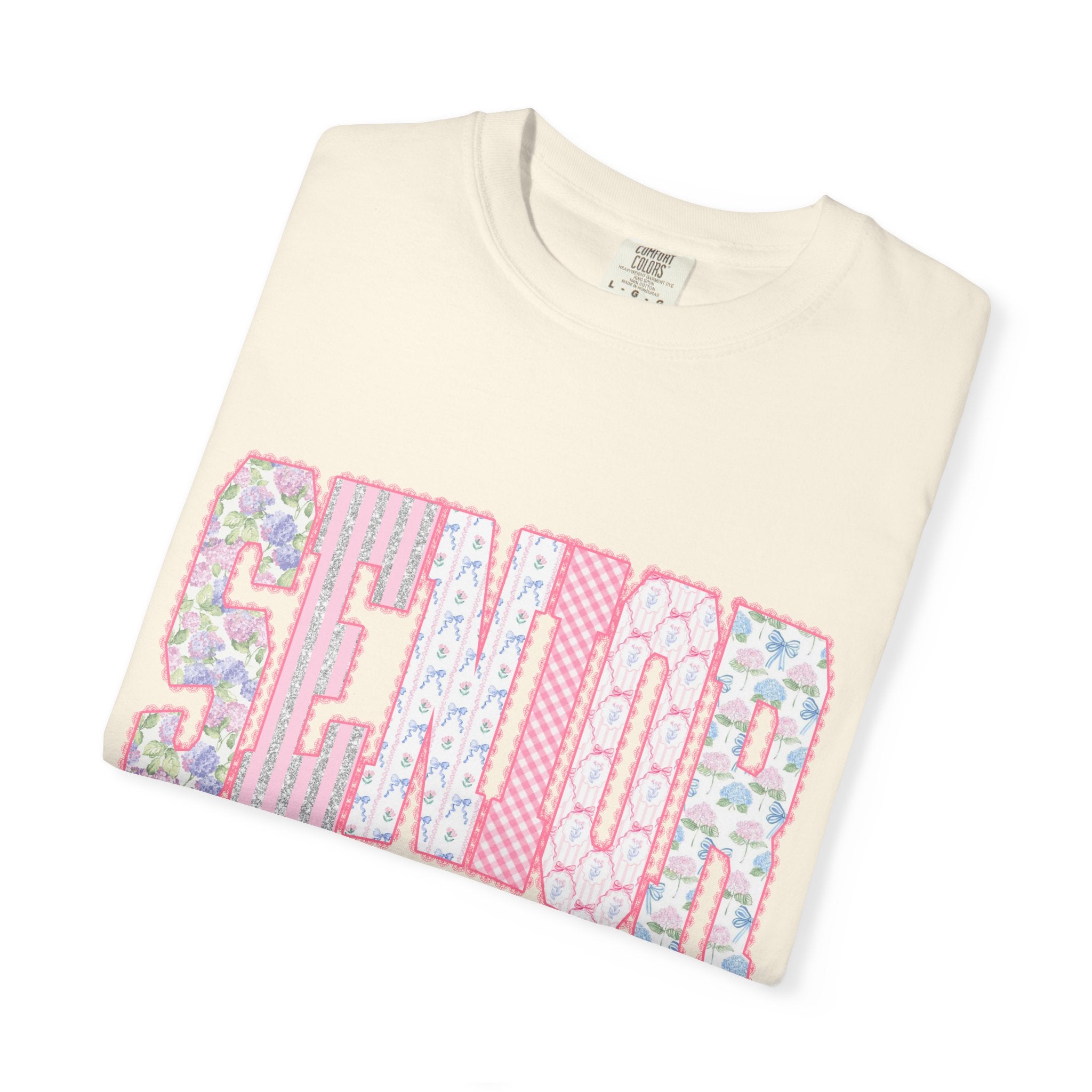 Senior 2024 Floral Patchwork T-Shirt