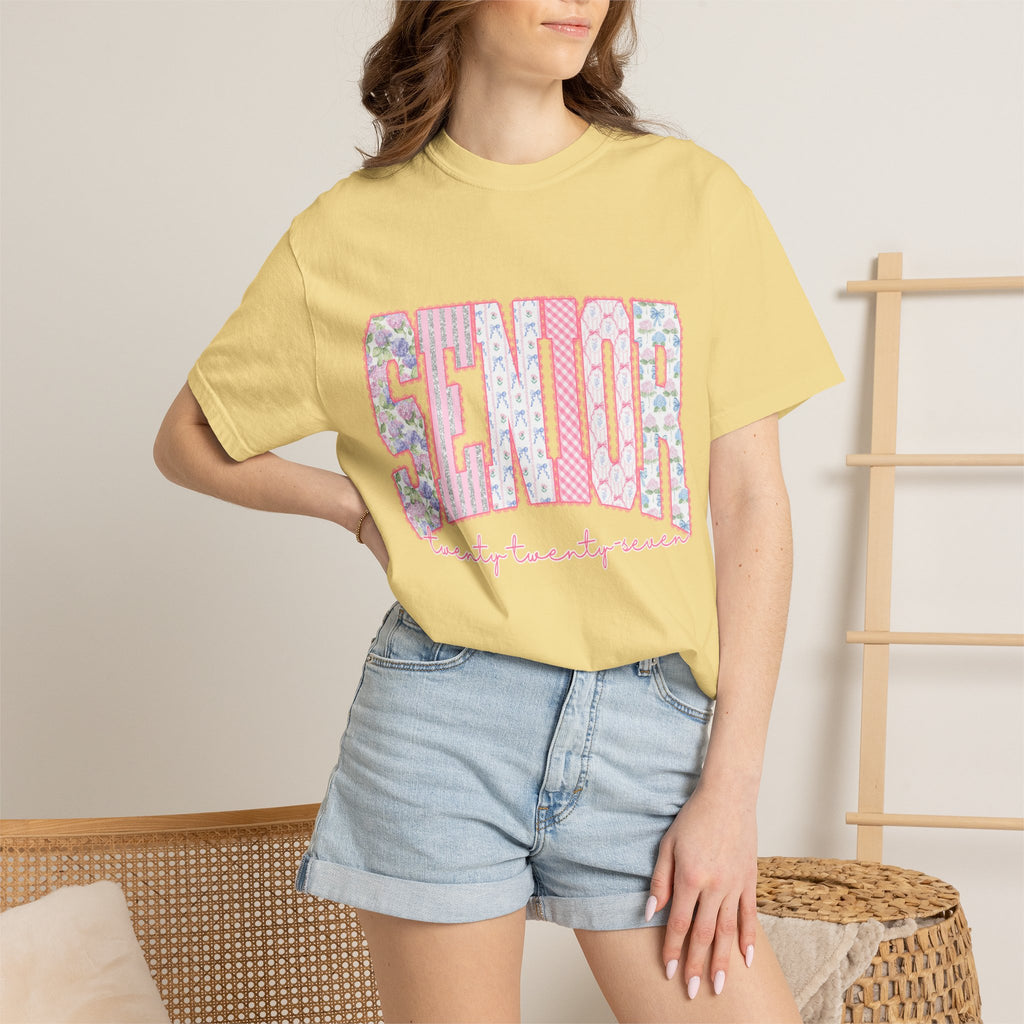 Senior 2024 Floral Patchwork T-Shirt