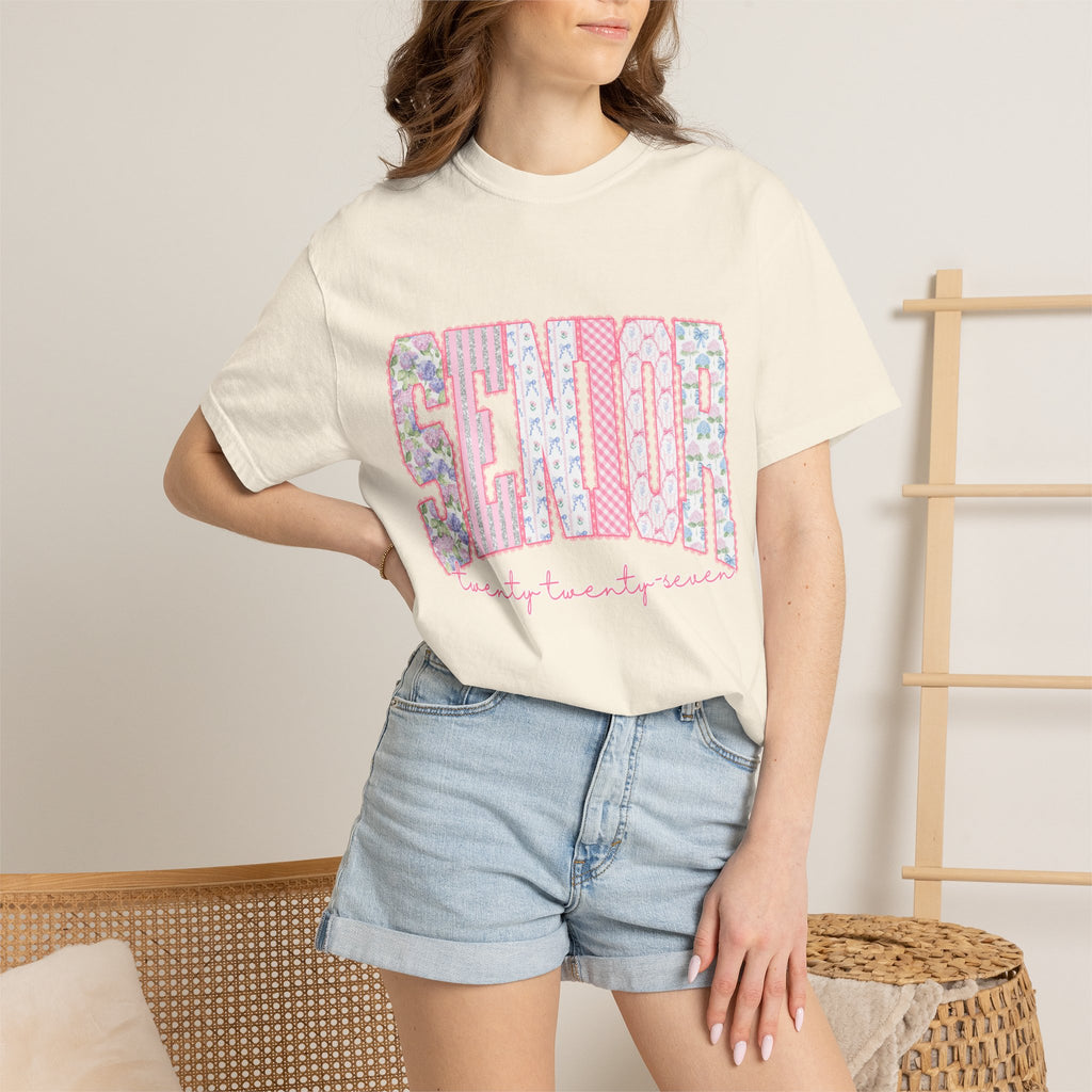 Senior 2024 Floral Patchwork T-Shirt