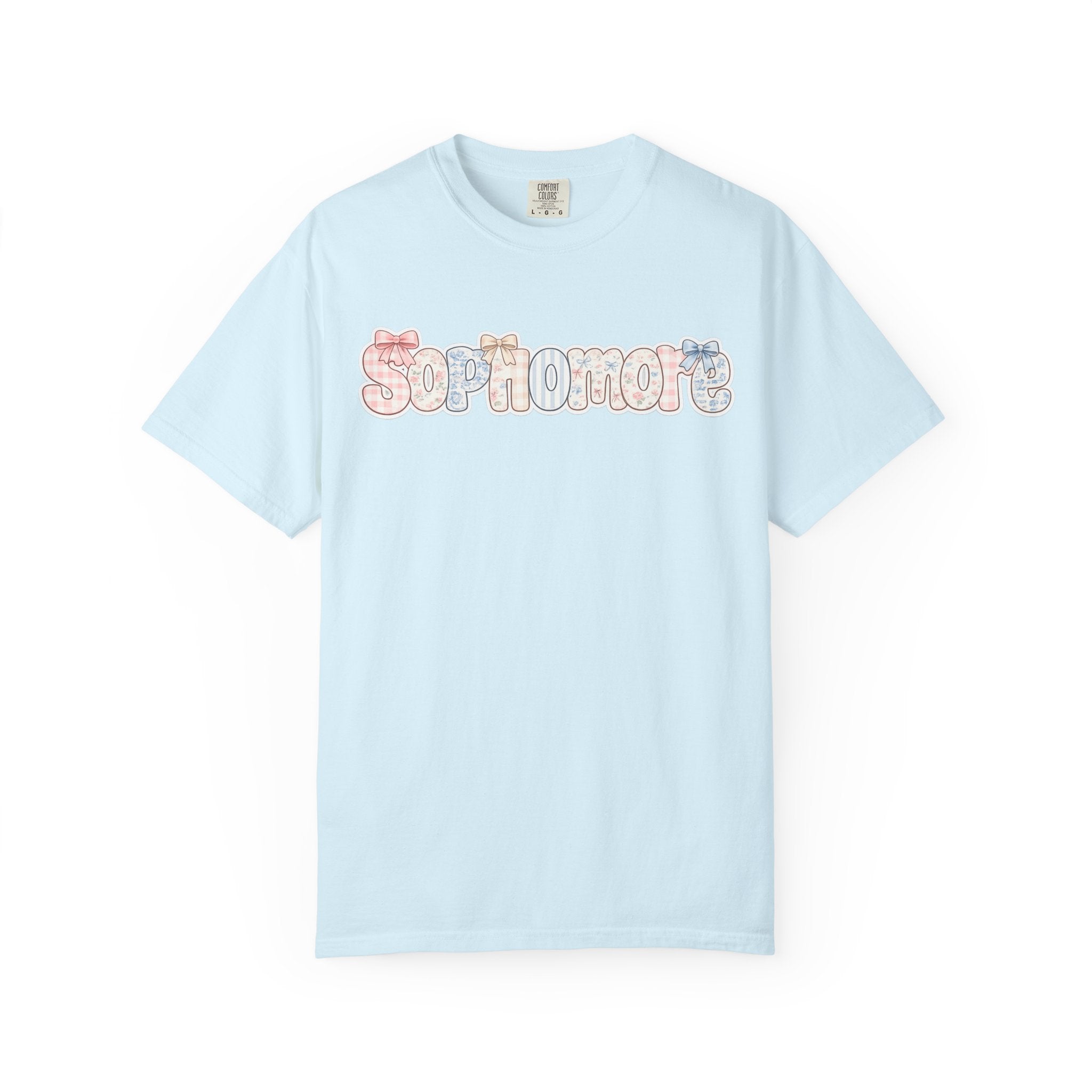 Sophomore Floral Graphic T-Shirt — Back-to-School College Crew Tee