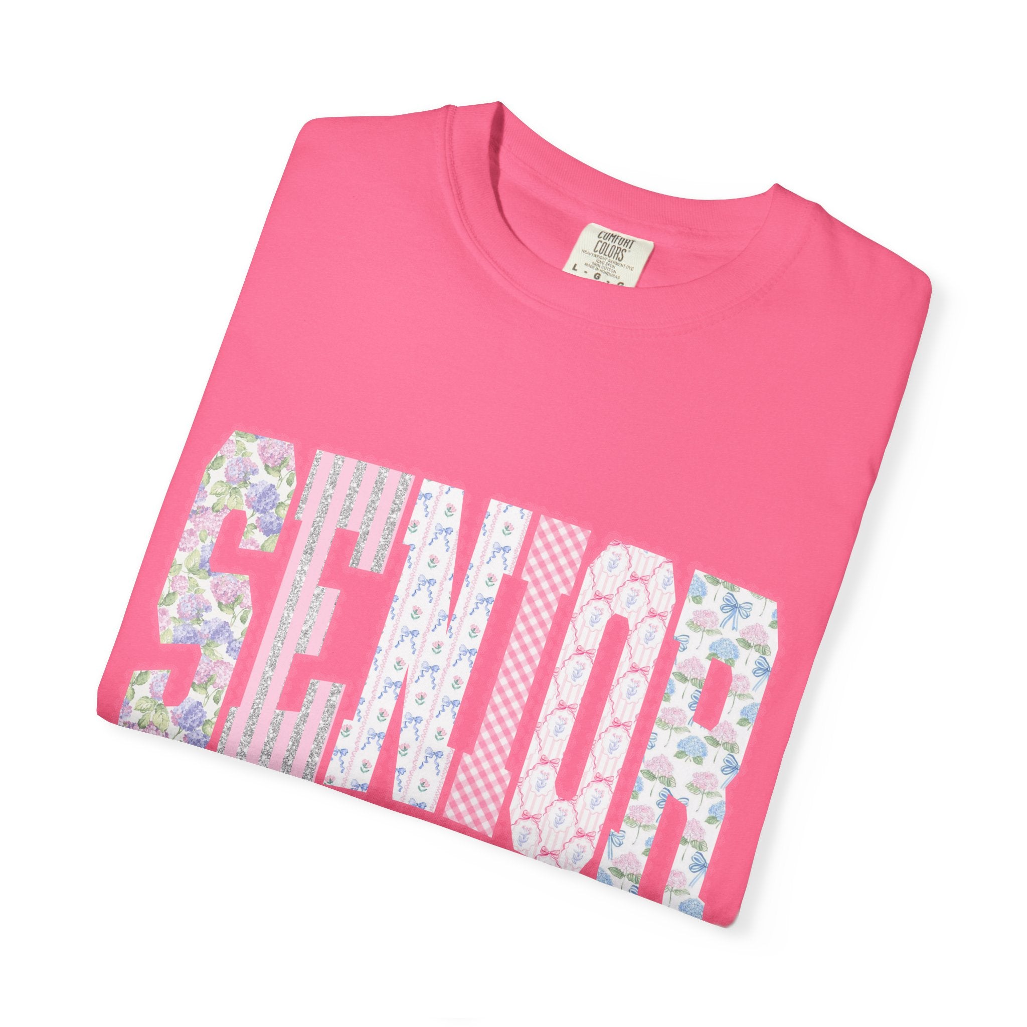 Senior 2024 Floral Patchwork T-Shirt