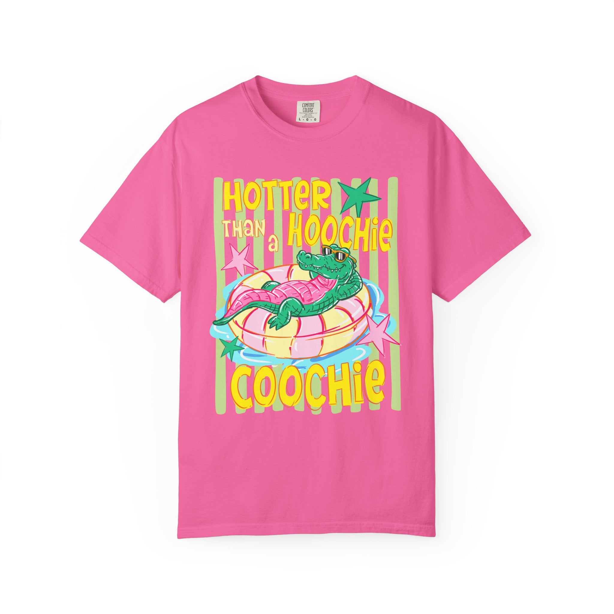"Hotter Than A Hoochie Coochie" Retro Alligator Graphic Tee