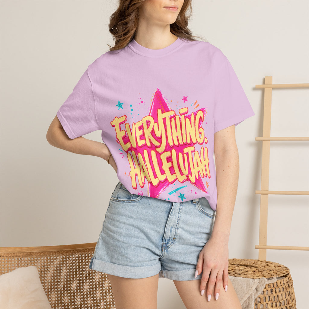 Everything Hallelujah T-Shirt — Retro Star Graphic Christian Tee