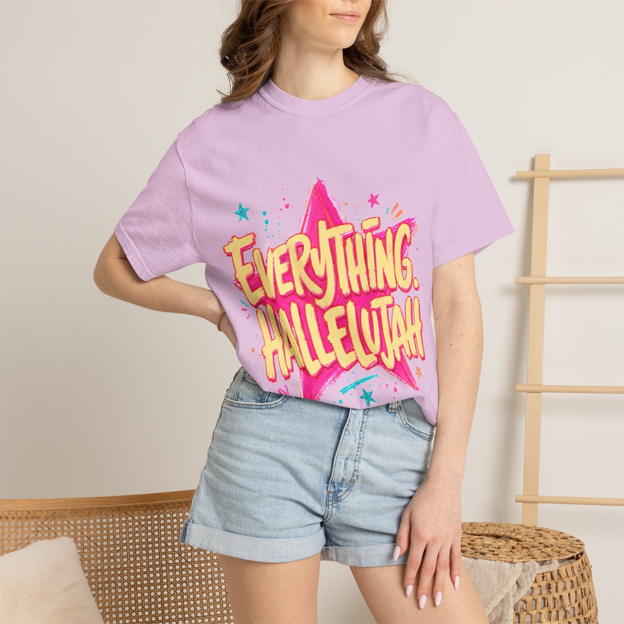 Everything Hallelujah T-Shirt — Retro Star Graphic Christian Tee