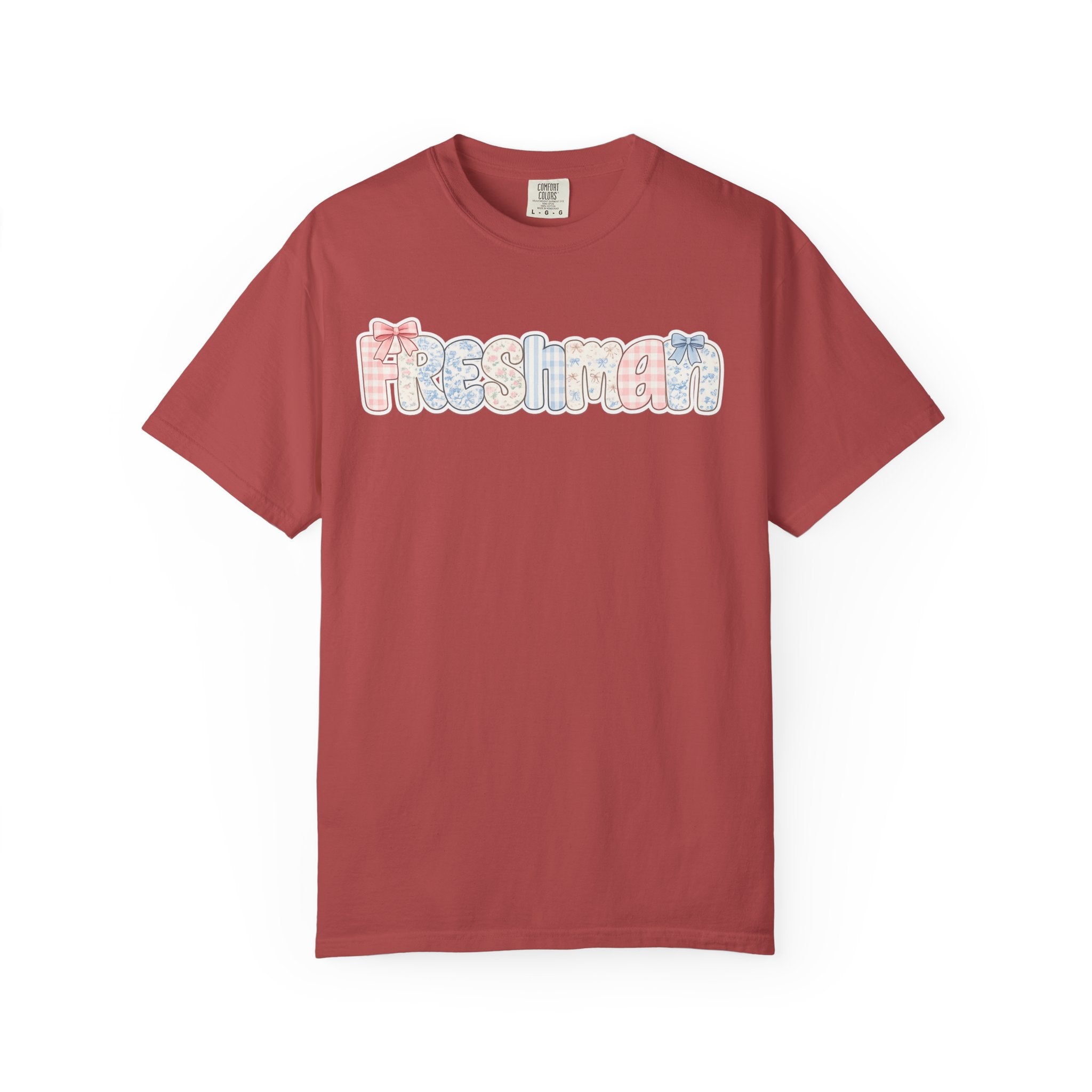 Freshman Floral Graphic T-Shirt — Back-to-School College Crew Tee
