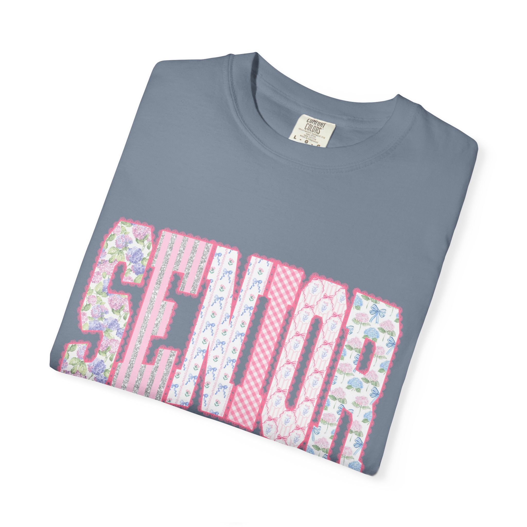 Senior 2024 Floral Patchwork T-Shirt